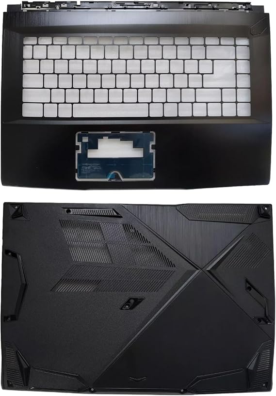 Laptop Palmrest Upper and Bottom Base Cover Case Compatible for MSI GF63 GF63VR 8RC 8RD MS-16R4 MS-16R1 3076R1C216Y442 3076R1C216Y442 Black