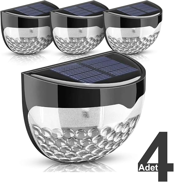 Greentech Güneş Enerjili Duvar ve Çit LED Aydınlatma 4 Adet/GT-SL23 [Enerji Sınıfı A+++]