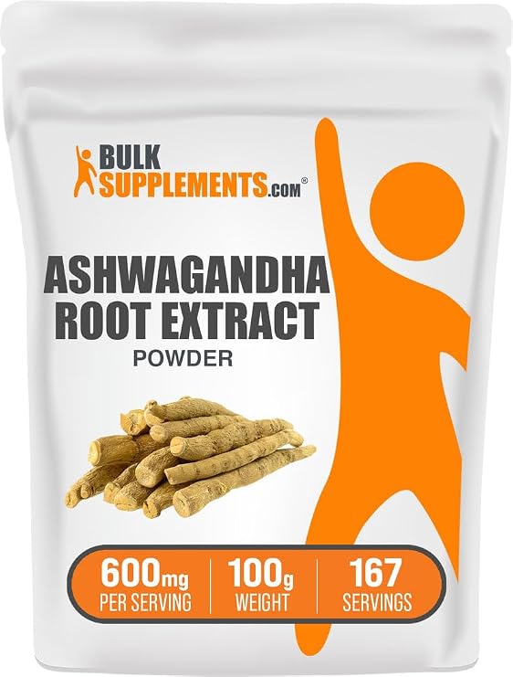 Ashwagandha Root Extract Powder - Ashwagandha Supplement, Herbal Supplement - Vegan & Gluten Free, 600mg per Serving, 100g (3.5 oz) (Pack of 1)
