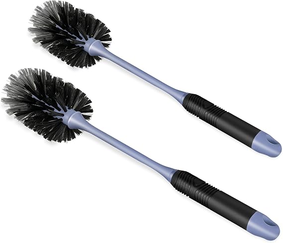 Long Handle Bottle Brush, 2 Pack Reusable Water Bottle Cleaner Brush