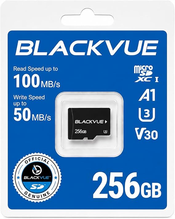 BlackVue Official 256GB microSD Memory Card for Dash Cams | UHS-I U3 High-Speed High-Endurance Storage