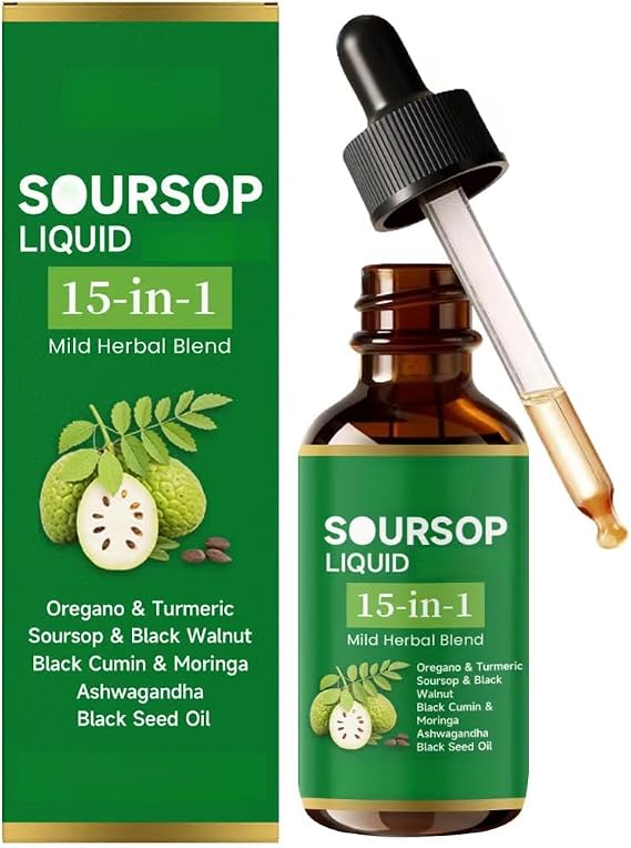 Soursop Bitters Liquid-Promotes digestive and metabolic circulation，boosts antioxidant capacity-Vegan, Non-GMO-Gluten Free