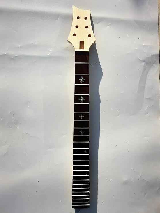 Yinfente Electric Guitar Neck 24 Fret 24.75 inch Mahogany Neck Rosewood Fretboard Nice Inlay Bolt on heel (P19)