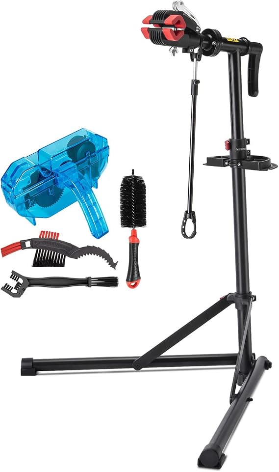 Bike Repair Stand with Cleaner, Shop Home Bicycle Mechanic Maintenance Rack