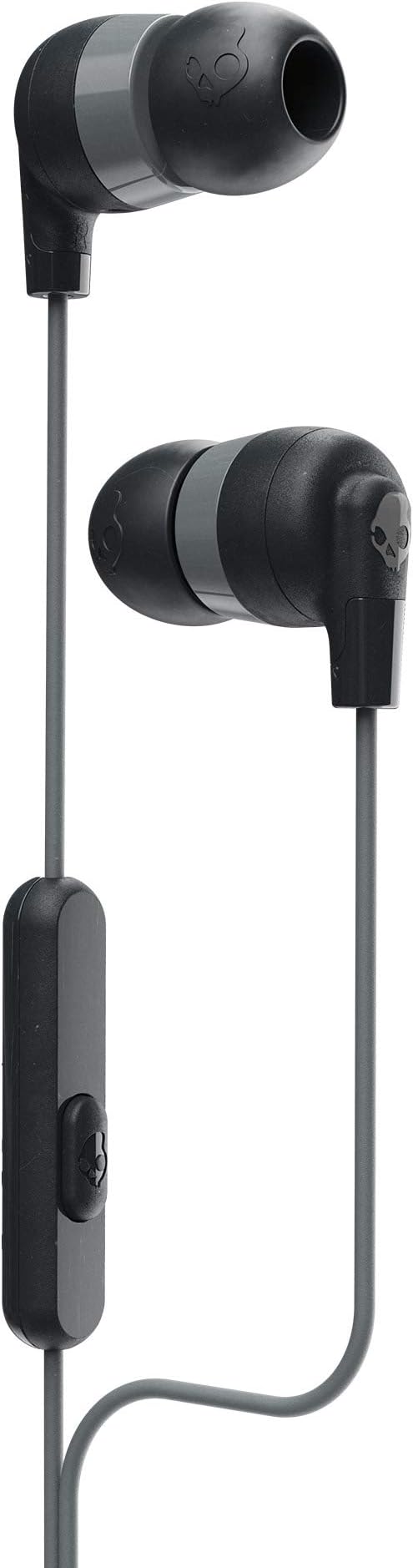 Skullcandy Inkd+ Wired Earbuds with 3.5mm AUX Plug, Noise Isolating Fit, in-Line Microphone Call and Track Control, Ear Gel Sizes Included for Custom Fit, Convenient for Travel - Black