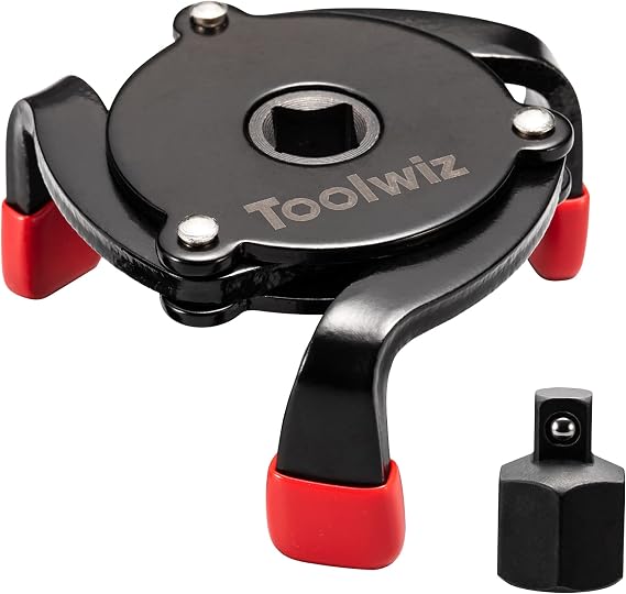 Toolwiz Oil Filter Wrench Adjustable 3 Jaw Oil Filter Removal Tool