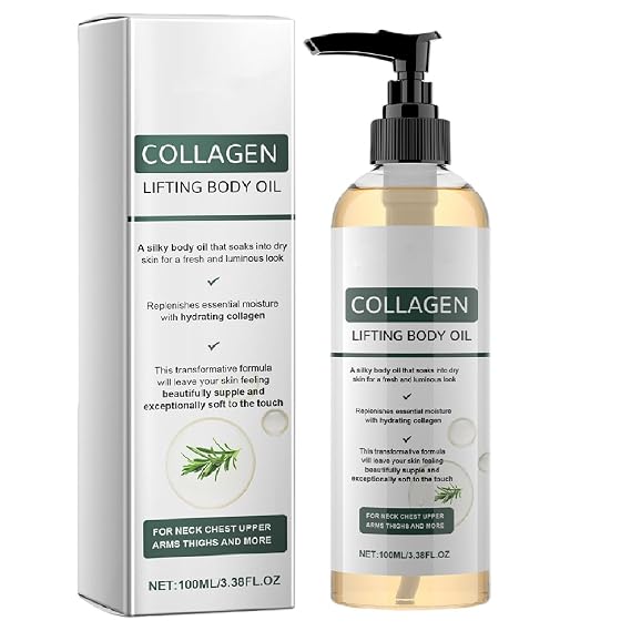 Collagen Lifting Body Oil,Collagen Oil for Skin Tightening | Collagen Body Oil, Firming & Hydrating Body Oil for Dry Skin, Lightweight Non-Greasy Moisturizing Body Oil,3.38 Fl Oz