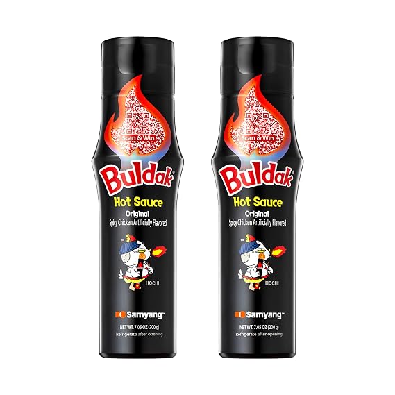 Buldak Original Korean Spicy Hot Chicken Sauce for Ramen, 7.05oz 2-Pack
