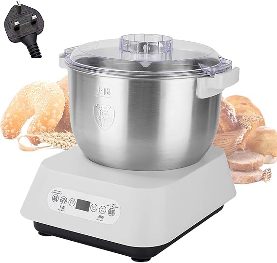 Stainless Steel Dough Mixer, 7L Automatic Kneading Machine with Ferment Function, Thermostatic Fermentation and Intelligent Timer, Electric Dough Maker Perfect for Home Baking