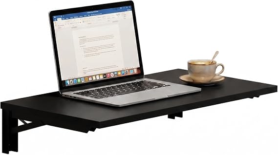 Need 30x20IN Wall Mounted Folding Table for Office Laundry Black