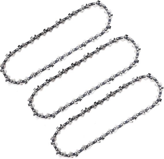 3 Pieces 6 Inch Chainsaw Chain, Replacement Chains for 6 Inch Cordless Electric Portable Mini Chainsaw, Chains Fit for 6-inch Mini Chainsaws -37 Drive Links