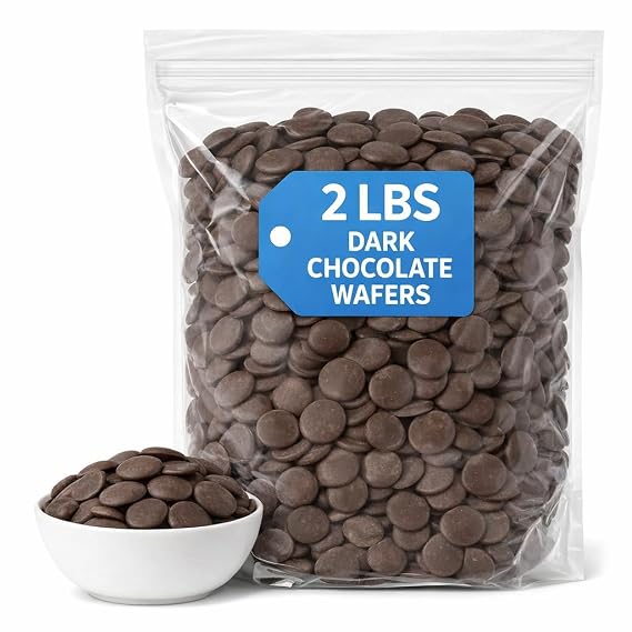 Dark Melting Chocolate Wafers, 2 lb for Cake Pops, Cocoa Bombs & Desserts