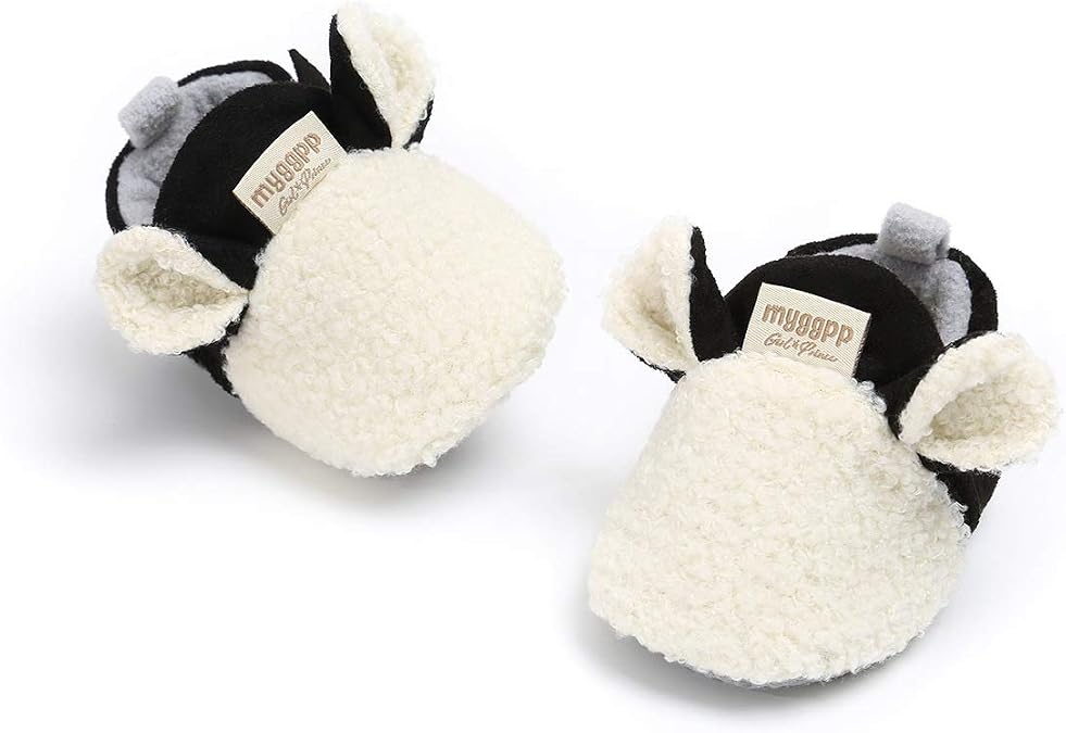 myppgg Baby Boy Girl Fleece Booties Newborn Cozy Winter Warm Socks Toddler Non-Slip Soft Sole Crib Shoes...