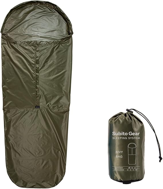 Bivy Sack, Waterproof Sleeping Bags Ventilate Bivy Bag, Lightweight Outdoor Survival Gear - for Adventure, Camping & Emergency