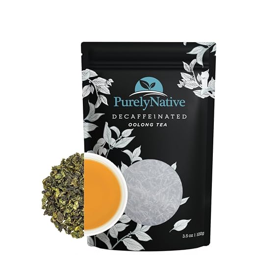 Decaffeinated Oolong Tea Loose Leaf, Great For Hot Brew, Iced Or Kombucha Tea | Loose Leaf Decaf Oolong Tea Leaves 3.5oz (About 40+ Cups)