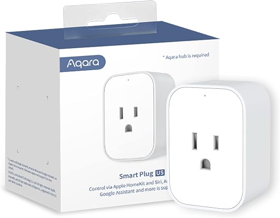 Aqara Zigbee Smart Plug with Energy Monitoring, Overload Protection | Scheduling and Voice Control, 15A Smart Outlet Compatible with Alexa Google Assistant and Apple HomeKit Compatible