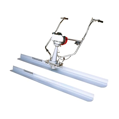 Tomahawk 1.6 HP Honda Gas Vibrating Concrete Power Screed Motor with 12 ft & 8 ft Blades Bull Float Honda GX35