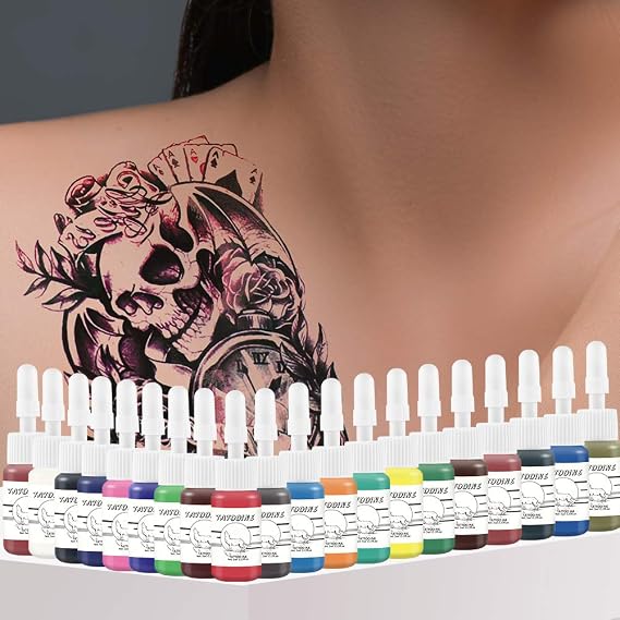 Tatooine Tattoo in k Set Professional 5ml Tattoo Supply in k for Skin 20 Colors Pigment Kit for Tattoo mach ine