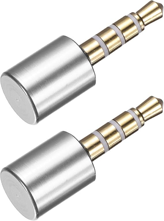 2 Pcs Microphone Blocker, USB 3.5mm Audio Blocker Audio Privacy Protector for Laptops/Smartphones/Tablets/Computers, Silver