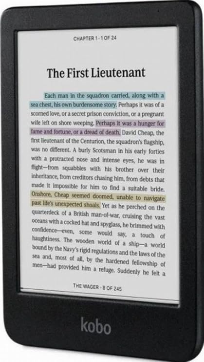 Kobo Clara Colour | Colour eReader | 6" Glare-Free Colour and Ink Kaleido 3 Display | Dark Mode Option | Waterproof | Audiobooks | 16GB of Storage (Black)