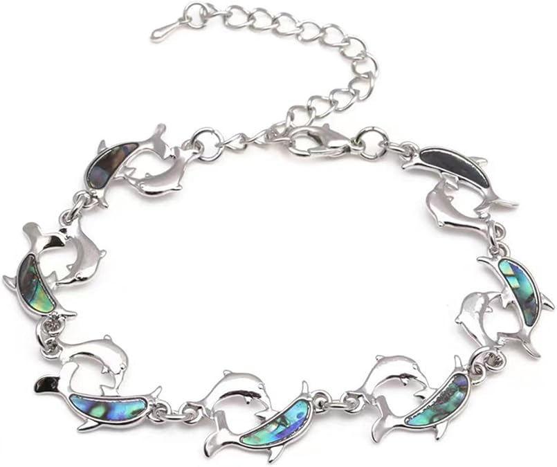 KunBead Jewelry Sea Turtle Owl Dolphin Butterfly Cross Shell Bracelet Women Birthday Adjustable Bracelets for Summer
