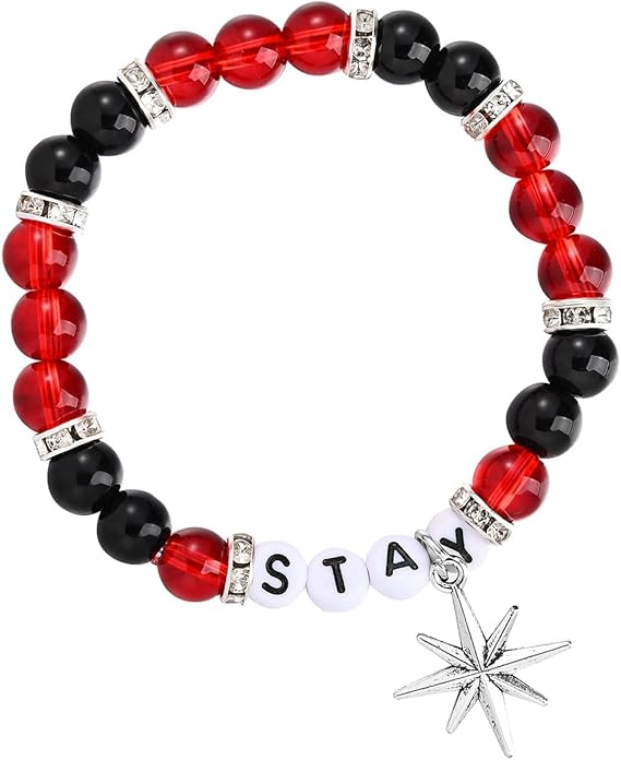 Stay Bracelet,KPOP-Stray Merch Gifts for Women Men Fans',SKZ Inspired Merch for Stay Fans Birthdays Concert Outfits Gifts Stretch Beaded Bracelets ﻿