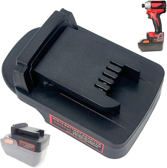 Adapter Converter for Ridgid 18V Li-ion Battery to Milwaukee 18V M18 Tool