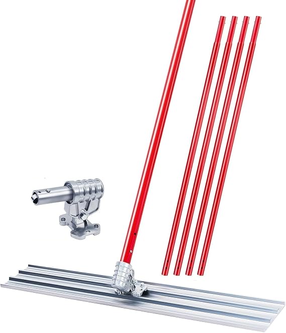 48"x8" Bull Float Kit Aluminum Magnesium Alloy Concrete Float with Adjustable Bracket and 4 Handles