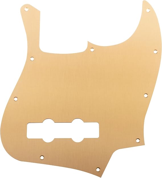 Musiclily Ultra 10 Holes Anodized Aluminum J-Bass Pickguard Gold