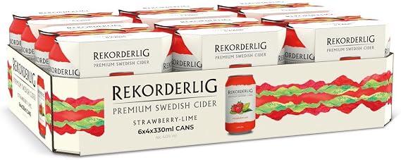 Rekorderlig Strawberry-Lime cider 24 x 330 ml (cans)