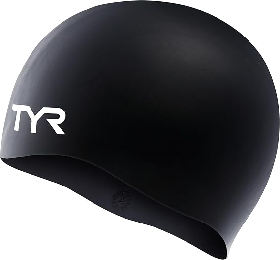 TYR Silicone Swim Cap for Men and Women Wrinkle-Free, Durable & Tear Resistant, Low Drag Training & Competition Cap