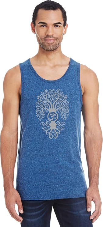 Yoga Tank Top Grey Bodhi Tree Triblend Tanktop