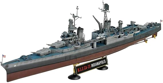 Academy ACA14107 Model Kit, Various | Academy 14107 is a 1/350 scale plastic model kit of the USS Indianapolis CA-35.