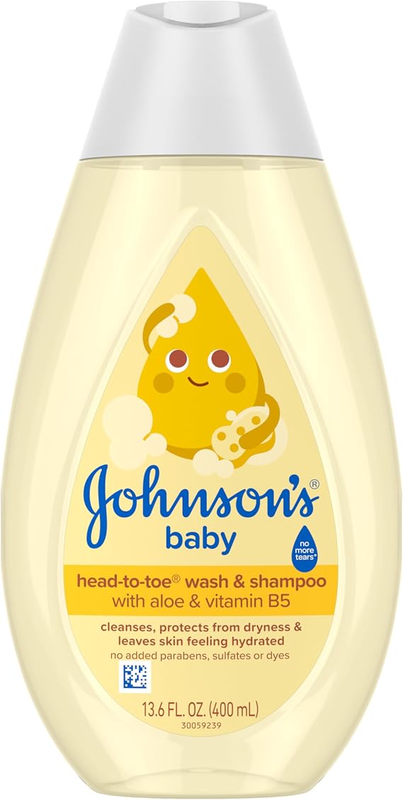 Johnson's Baby Head-To-Toe Wash & Shampoo, Aloe & Vitamin B5, 13.6 fl. oz