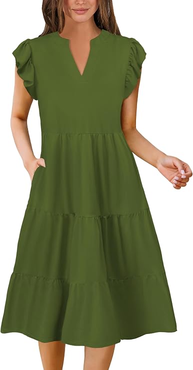 Summer Dresses for Women 2026 Elegant Classy Casual Plus Size Spring Midi Fashion Dress S-XXL