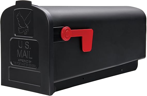 Architectural Mailboxes Parsons Post Mount Mailbox, Black, Medium