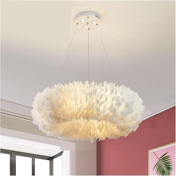 Light Fixture Chandelier Candlestick - Bedroom Lamp Simple - Living Room Chandelier Household Feather Chandelier,Led Chandelier Lights Pendant Lamp