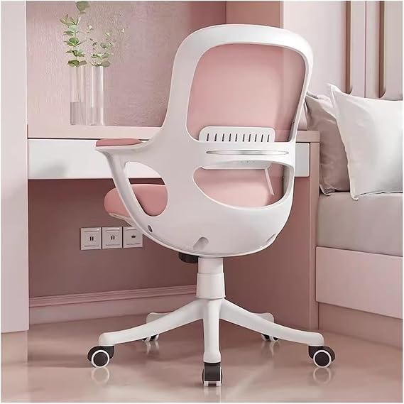 Chair Ergonomic Office Mesh Chair, High-Back Desk Chair with Sliding Seat, Swivel Computer Gaming Chair for Man Woman Office Chair(Pink)