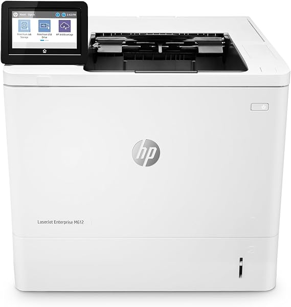 HP LaserJet Enterprise M612dn Monochrome Printer with Built-in Ethernet & 2-Sided Printing (7PS86A)