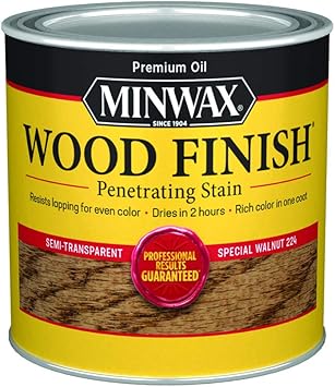 Minwax 222404444 Wood Finish, Special Walnut Stain, Half Pint