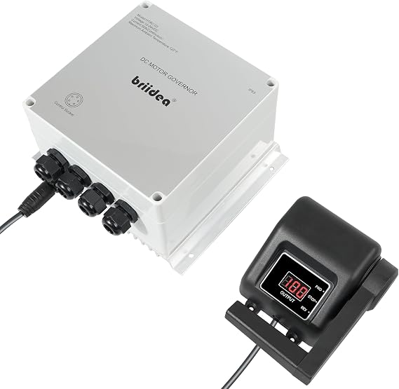 PWM Controller (2025 New), Briidea 12V/24V 50A DC Motor Speed Controller with Handle Control, 5% Precision Speed Control, Waterproof Design & Overheat Protection for Trolling Motors up to 55 lbs