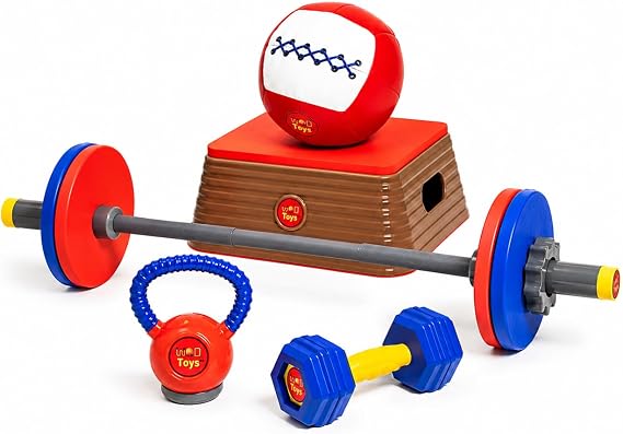 WOD Toys Kids Complete Fitness Toy Set - Safe, Durable Crossfit Inspired Fitness Toys for Children