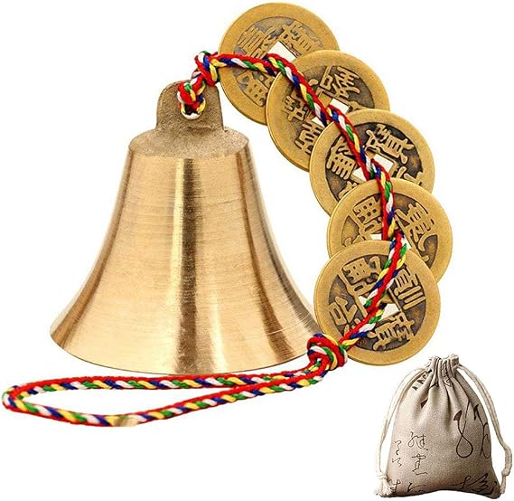 Chinese Feng Shui Bell for Wealth and Safe, Peace and Success,Feng Shui Element, Door Chime or Decor