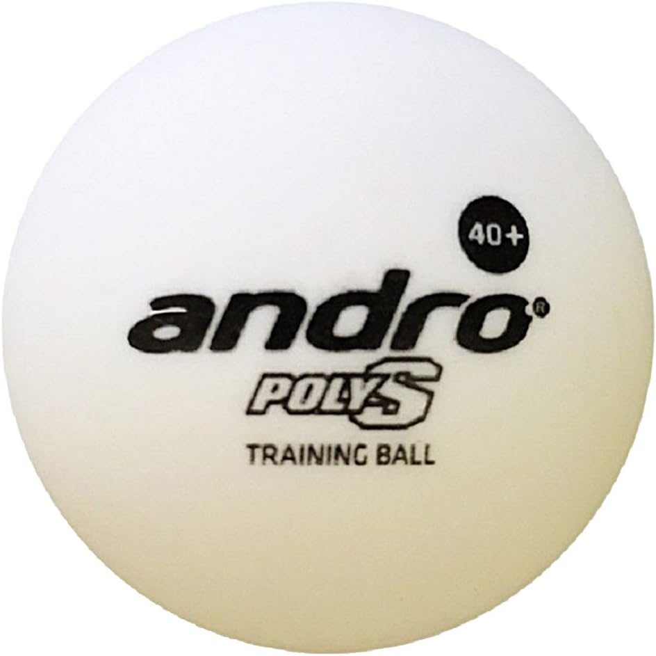 andro 162230 Table Tennis Practice Training Balls, Poly S, 1.6 inches 40 mm 6 Dozen