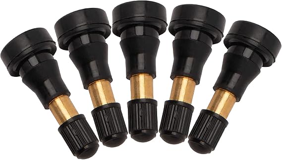 TR600HP High Pressure Valve Stems, Heavy Duty Valve Stems | Brass Rubber Snap-in Tire Valve Stem (100 Pack)