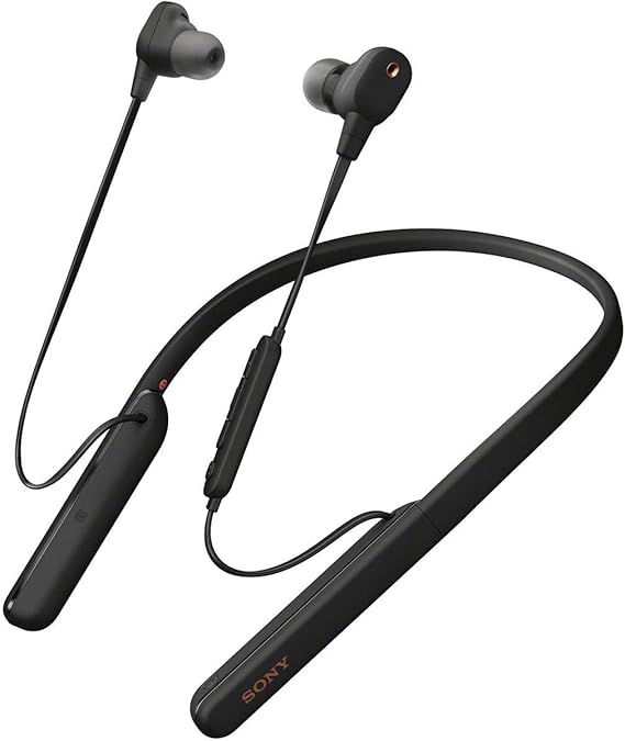 Sony WI-1000XM2 Industry Leading Noise Canceling Wireless Behind-Neck in Ear Headset/Headphones with mic for phone call with Alexa Voice Control, Black