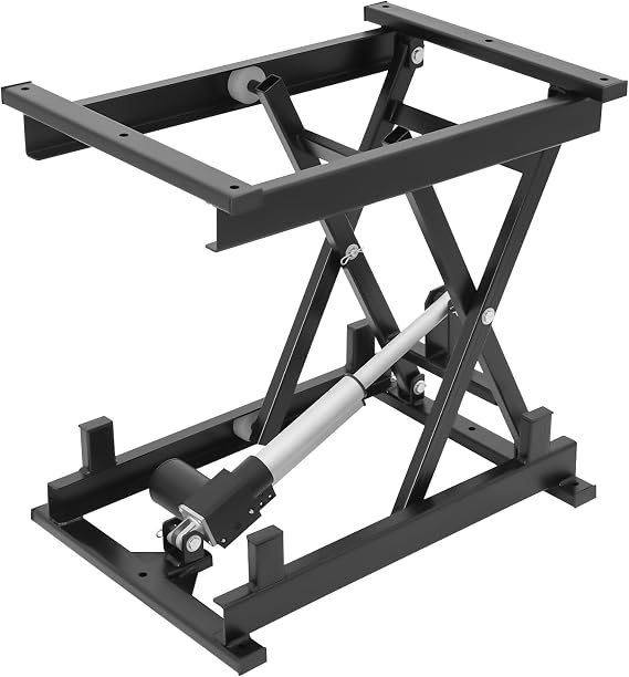 Electric Scissor Lift Table, 250 lbs Capacity Single Scissor Lift Table w/ 8-23 in Adjustable Height, Folding Hydraulic Work Platform w/Remote & Manual Control for Material Handling & Transportation