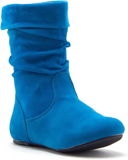 Jazame Little Toddler Girls' Bella Suede Zipped Knee High Riding Dress Boots