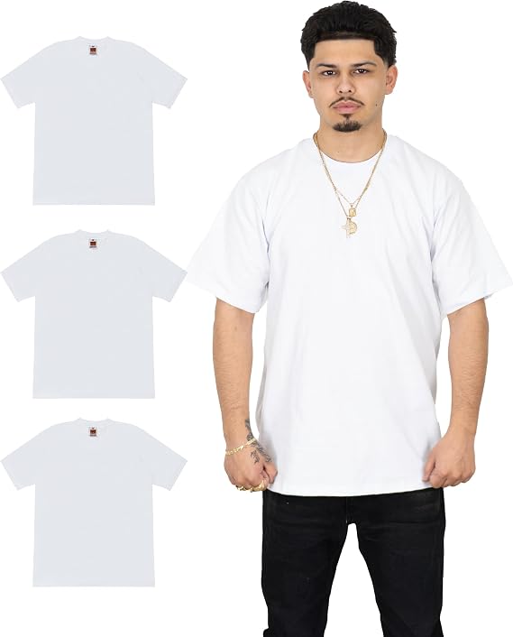 FB County Heavy Hard T-Shirt, 3 Pack, Thick Cotton, Crew Neck