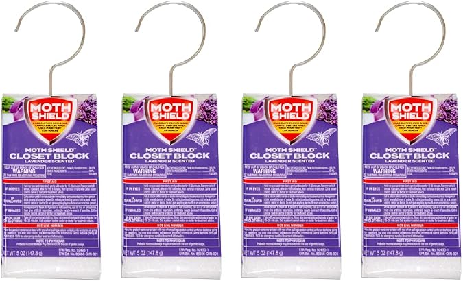 Moth Shield 4 Pack Closet Block Lavender Scented
